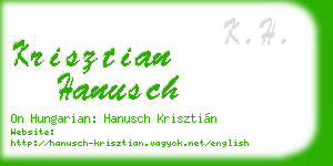 krisztian hanusch business card