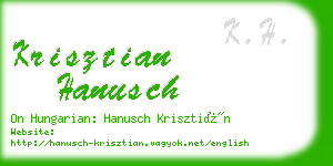 krisztian hanusch business card
